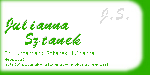 julianna sztanek business card